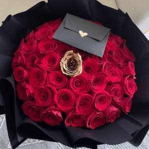 Ramo de 50 rosas naturales + mensaje